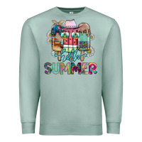 Seafoam Hello Summer Premium Sweatshirt - CowhideDigitalArt