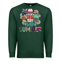 Sports Green Hello Summer Premium Sweatshirt - CowhideDigitalArt