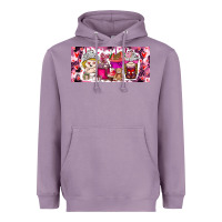 Lavender Valentine Coffee Heavyweight Hoodie - CowhideDigitalArt