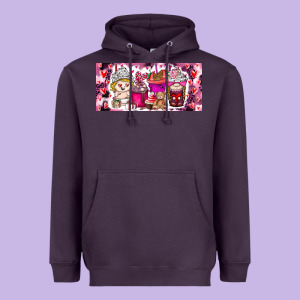 Valentine Coffee Heavyweight Hoodie Designed By Cowhidedigitalart