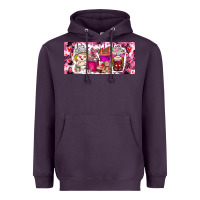Plum Valentine Coffee Heavyweight Hoodie - CowhideDigitalArt