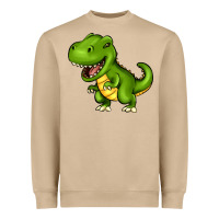 Mushroom Cartoon T-Rex Heavyweight Sweatshirt - HowdyJamesFarm