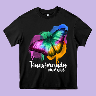 Transformada Por Dios Heavy Core Tee Designed By Jahusdesignshop