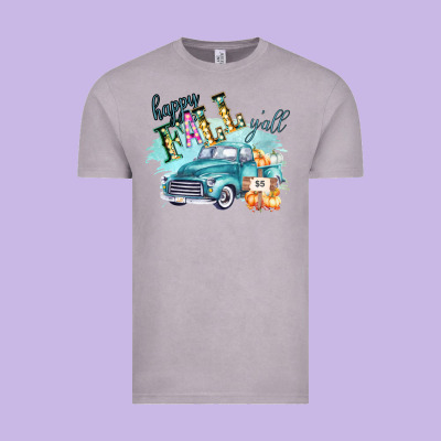 Happy Fall Yall Pumpkin Truck Shirt Vintage Tee Designed By Bettercallsaul