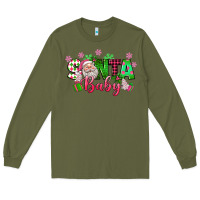 Army Green santa baby pink christmas Long Sleeve Tee - texasbilliewilder