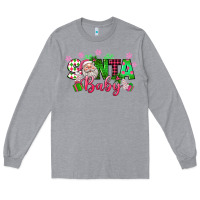 Heather Grey santa baby pink christmas Long Sleeve Tee - texasbilliewilder