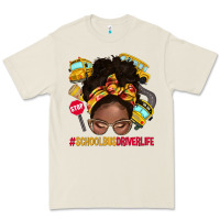 Bone school bus driver life afro messy bun Premium Tee - NancyCooperArtShop
