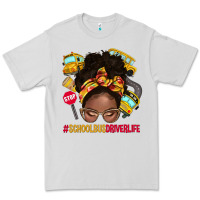 Dove Grey school bus driver life afro messy bun Premium Tee - NancyCooperArtShop