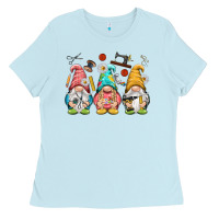 Baby Blue crafter gnomies Ladies Tee - NancyCooperArtShop