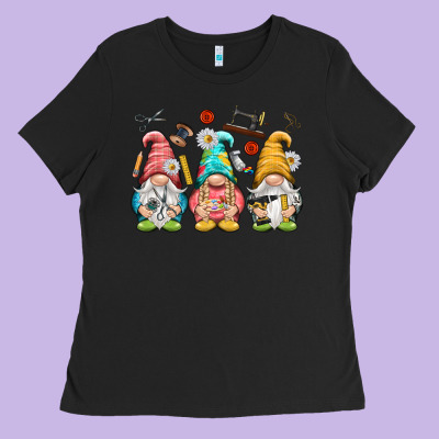 Crafter Gnomies Ladies Tee Designed By Nancycooperartshop