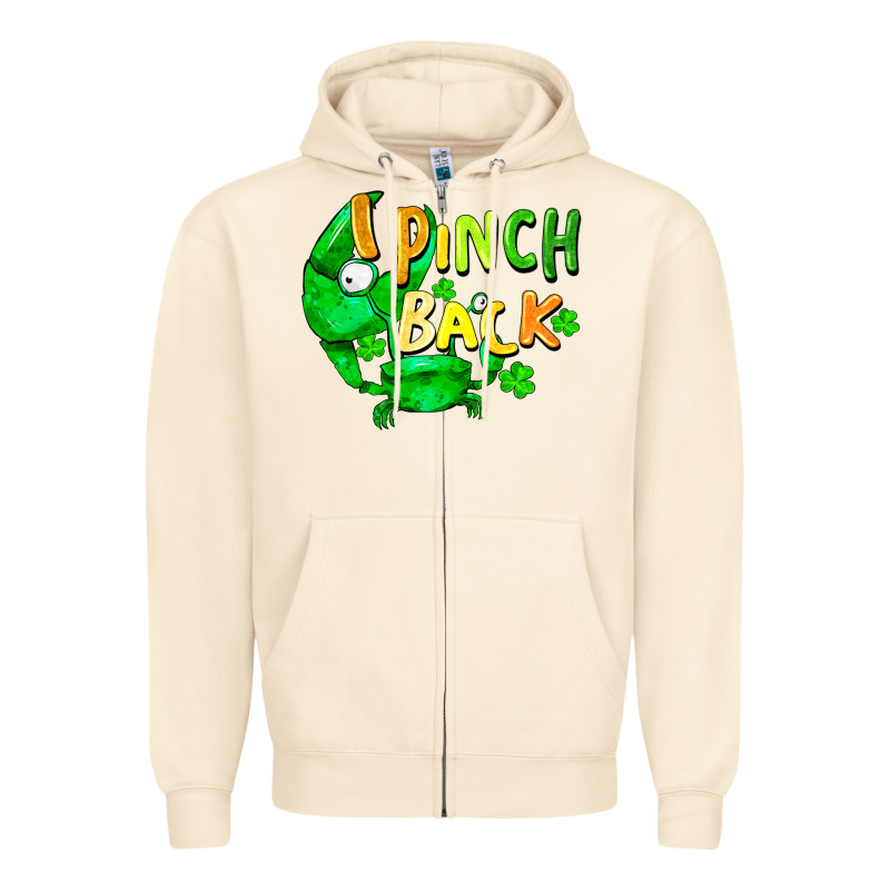 I Pinch Back With Crab St. Patricks Day Zipper Hoodie by FaDigitalArtStudio | Teevron