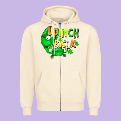 I Pinch Back With Crab St. Patricks Day Zipper Hoodie Designed By Fadigitalartstudio