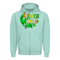 Seafoam I pinch back with crab st. patricks day Zipper Hoodie - FaDigitalArtStudio