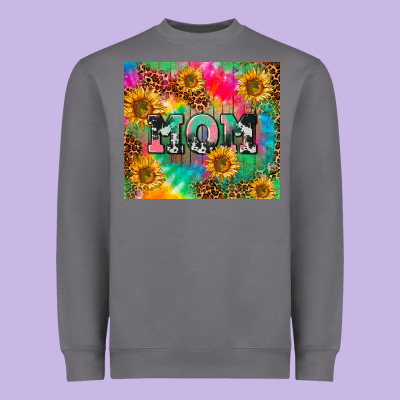 Mom Rainbow Sunflower Heavyweight Sweatshirt Designed By Cowgirlartshop