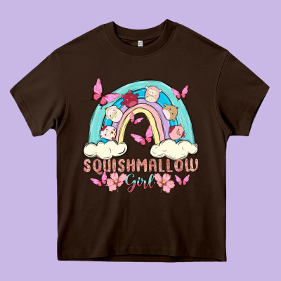 Squish Girl Heavy Core Tee Designed By Maliassmallbusiness