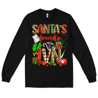 Black santa's favorite lvn Long Sleeve Tee - texasbilliewilder