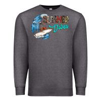 Charcoal Heather Summer Vibes Premium Sweatshirt - CowhideDigitalArt