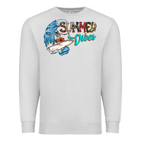 Dove Grey Summer Vibes Premium Sweatshirt - CowhideDigitalArt