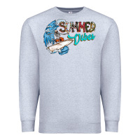 Heather Grey Summer Vibes Premium Sweatshirt - CowhideDigitalArt