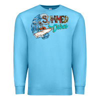 Ocean Blue Summer Vibes Premium Sweatshirt - CowhideDigitalArt