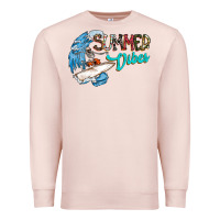 Pale Pink Summer Vibes Premium Sweatshirt - CowhideDigitalArt