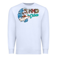 White Summer Vibes Premium Sweatshirt - CowhideDigitalArt