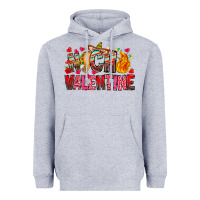 Heather Grey Nacho Valentine Heavyweight Hoodie - CowhideDigitalArt