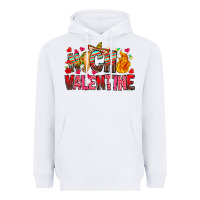 White Nacho Valentine Heavyweight Hoodie - CowhideDigitalArt