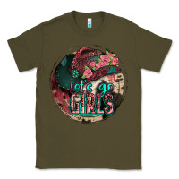 Army Green let's go girls Classic Tee - Jasminsmagicworld