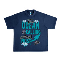 Navy The Ocean Is Calling Urban Heavy Tee - Bettercallsaul