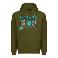 Army Green Mama's boy Mother's Day Premium Hoodie - FaDigitalArtStudio