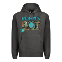Charcoal Heather Mama's boy Mother's Day Premium Hoodie - FaDigitalArtStudio