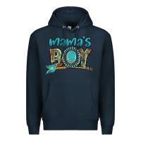 Navy Mama's boy Mother's Day Premium Hoodie - FaDigitalArtStudio