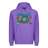 Purple Mama's boy Mother's Day Premium Hoodie - FaDigitalArtStudio