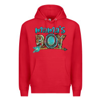 Red Mama's boy Mother's Day Premium Hoodie - FaDigitalArtStudio