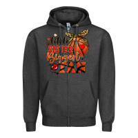 Charcoal Heather little sister biggest fan basketball Zipper Hoodie - FaDigitalArtStudio