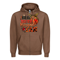Chestnut little sister biggest fan basketball Zipper Hoodie - FaDigitalArtStudio