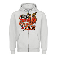 Dove Grey little sister biggest fan basketball Zipper Hoodie - FaDigitalArtStudio