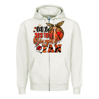 Oatmeal Heather little sister biggest fan basketball Zipper Hoodie - FaDigitalArtStudio