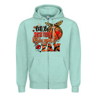 Seafoam little sister biggest fan basketball Zipper Hoodie - FaDigitalArtStudio