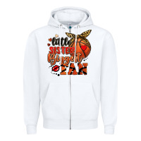 White little sister biggest fan basketball Zipper Hoodie - FaDigitalArtStudio