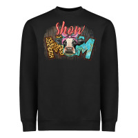 Black Show mom cow Heavyweight Sweatshirt - CowGirlArtShop