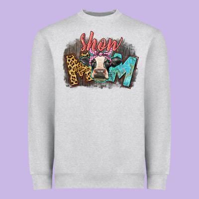 Show Mom Cow Heavyweight Sweatshirt Designed By Cowgirlartshop