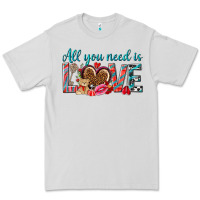 Dove Grey all you need is love Premium Tee - NancyCooperArtShop