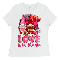 White love is in the air with gnomies Ladies Tee - NancyCooperArtShop