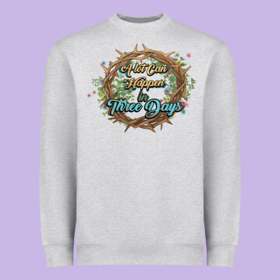 Crown Of Thorns Easter Day Heavyweight Sweatshirt Designed By Howdyjamesfarm