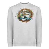 Heather Grey Crown of thorns Easter Day Heavyweight Sweatshirt - HowdyJamesFarm