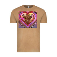 Vintage Camel highland cow valentine's day Vintage Tee - RanaPortraitStore