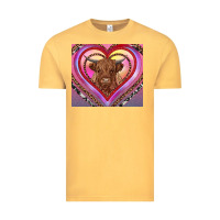Vintage Mustard highland cow valentine's day Vintage Tee - RanaPortraitStore