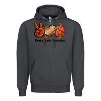 Smoke Peace Love Basketball Zipper Hoodie - FaDigitalArtStudio